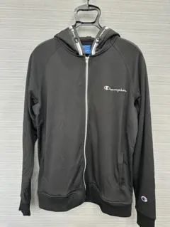 Champion ブラック ジップアップパーカー 速乾