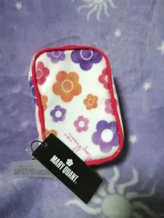 ♡マリークワント♡スクエアポーチ♡デイジー♡ピンク♡コスメ♡ホワイト♡