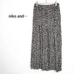 ニコアンド◉ロングスカート ブラック 花柄 総柄 ウエストゴム フェミニン♡美品