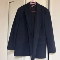 ZARA ネイビー テーラードジャケット　ブレザー