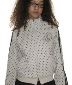 CRANK Rose Dot Track Jacket_Oatmeal