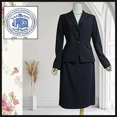 【J.PRESS】ブラックスカートスーツ　学校行事　卒業式　就活　冠婚葬祭　黒