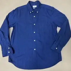 【美品】JUNRED 長袖シャツ　白ボタン　ネイビー　綿　 Lのサムネイル