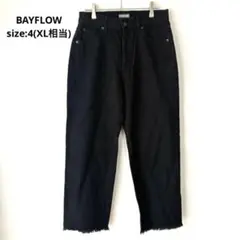 ベイフロー カットオフブラックデニムパンツ XL 黒 BAYFLOW 4ジーンズのサムネイル