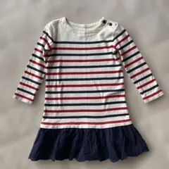 美品　ポロラルフローレン ボーダー 長袖Tシャツ フリル 18M