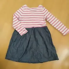 babyGap ストライプ×デニム ワンピース 5歳　110