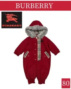 BURBERRY/バーバリー ジャンプスーツ size80 赤　チェック