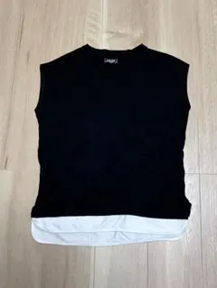 GLOBAL WORK ブラック ノースリーブtシャツ 160