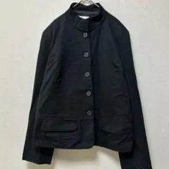 CHARTER CLUB ブラック ノーカラージャケット 14 ゆったりサイズのサムネイル