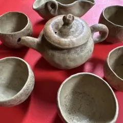 希少 未使用 加藤工芸 ポテトくん 急須 湯呑み 3点セット 昭和レトロ