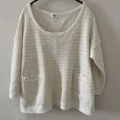 未使用☆ナチュラルビューティーベーシック春ニット☆M