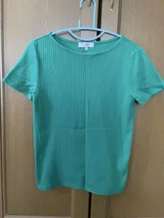 CLOSSHI リブ 半袖 Tシャツ グリーン Mのサムネイル