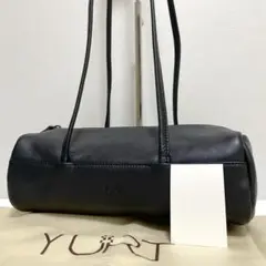 【未使用級】YURT TOMMボックス　ショルダーバック　レザー　ブラック