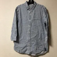 ワークシャツ 長袖 ストライプ