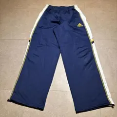 Adidas トラックパンツ　ジャージ　ビンテージ 90s 紺　白　L