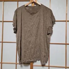 ISSEY MIYAKE me 半袖 Tシャツ ブラウン シワ加工のサムネイル