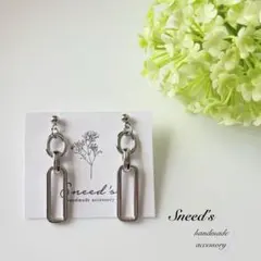 ▪シルバー3連リングフープチャームピアス／イヤリング残り3点