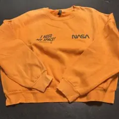 XL オレンジ　裏起毛　トレーナー　NASA