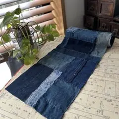 広幅藍染達の反物/襤褸
