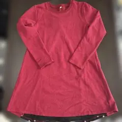赤い長袖ワンピース 150cm