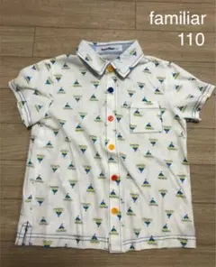 ファミリア 半袖シャツ 110キッズ 男の子 子供服 ヨット ボート柄