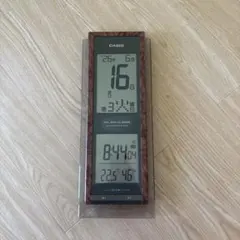 카시오 디지털 무선 조종 시계 ID-200 우드 그레인
