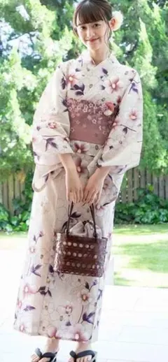 ハニーズ♡花柄浴衣 帯セット レディースのサムネイル