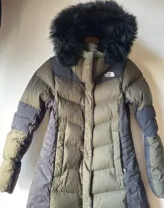 THE NORTH FACE フード付きダウンジャケット　カーキ　ロング