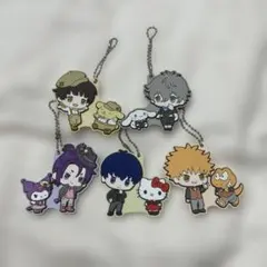 サンリオキャラクターズ コラボ ラバーキーホルダー 5種セット　ブルーロック