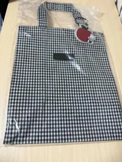 familiar ファミリア ブラックチェック柄 トートバッグ