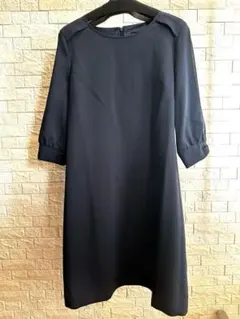 【Lサイズ】　ネイビー　オケージョンPour vous ワンピース　結婚式