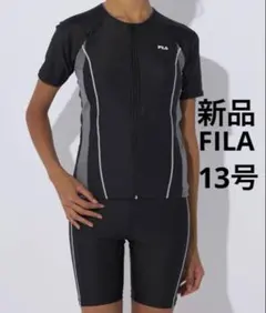 13号　新品　FILA フィラセパレート水着　フィットネス　グレー×黒のサムネイル
