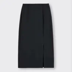 【美品】ジーユー⭐️ カットソーナローミディスカート スリット ブラック S