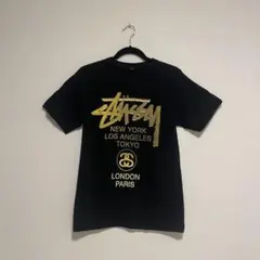 Stüssy ゴールドロゴ Tシャツ