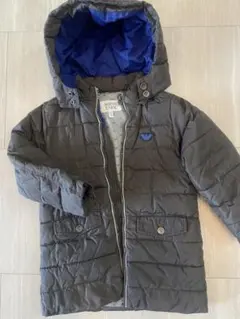 ARMANI JUNIOR グレー✖️ブルー ダウンコート 4A