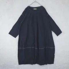 【ヨーガンレール】レディース 長袖 ロング カットソー ワンピース M ブラック