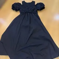 Ray BEAMS シャーリング パフスリーブ ワンピース
