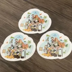 3枚　新品　上海　ディズニー　非売品　　シール　ミッキー　ミニー　ドナルド