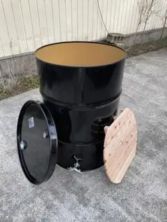ドラム缶風呂 横置きタイプ スノコ付き - メルカリ