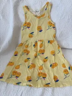 H&M キッズ　フルーツ柄ノースリーブワンピース