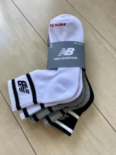 【新品未使用】new balance ショートソックス3色セット25〜27cm