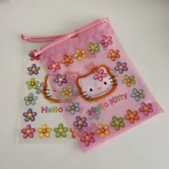 Hello Kitty 巾着袋 2個セット　1998年　カオハナ　ハローキティ