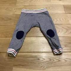 プチバトー　ボーダー柄 ベビーパンツ 膝当て付き