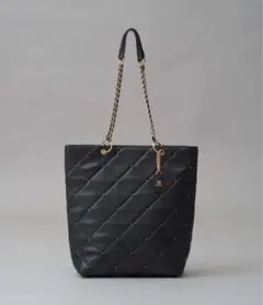 NICE CLAUPキルティング スタッズ トートバッグ ブラック