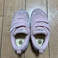 ASICS ベルト付きキッズシューズ ピンク15.5センチ