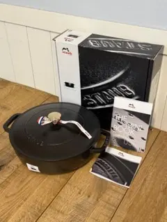 ◆新品未使用◆STAUB　完売品　ストウブ　ウォック　BLACK　24㎝ ◇新品未使用◇STAUB 完売品 ストウブ ウォック BLACK 24