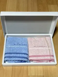 BURBERRY タオルセット 2枚 ギフトボックス入り