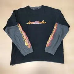 希少柄 PIKO ピコ 90s y2k ファイヤーパターン ロンT tシャツのサムネイル