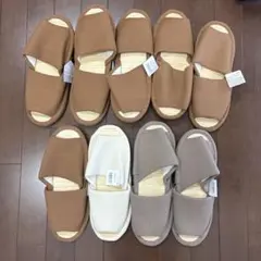 竹外縫いスリッパ 9足セット
