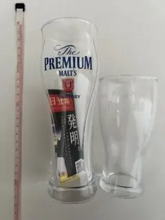 未使用 サントリー ザ・プレミアム・モルツ ロゴ入り ビールグラス セット①